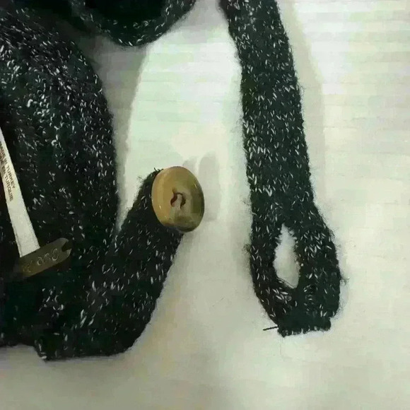 Free people black noir knit cropped tank sweater adjustable button straps small - Picture 8 of 8